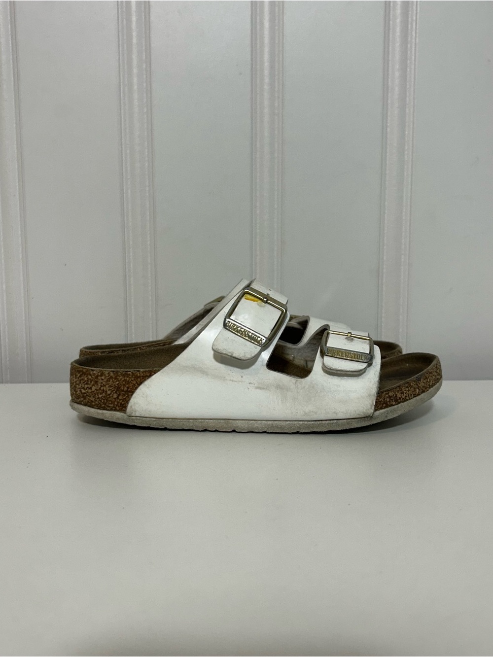 Birkenstock Arizona Kids White Double-Buckle Slide Sandal kids 1
